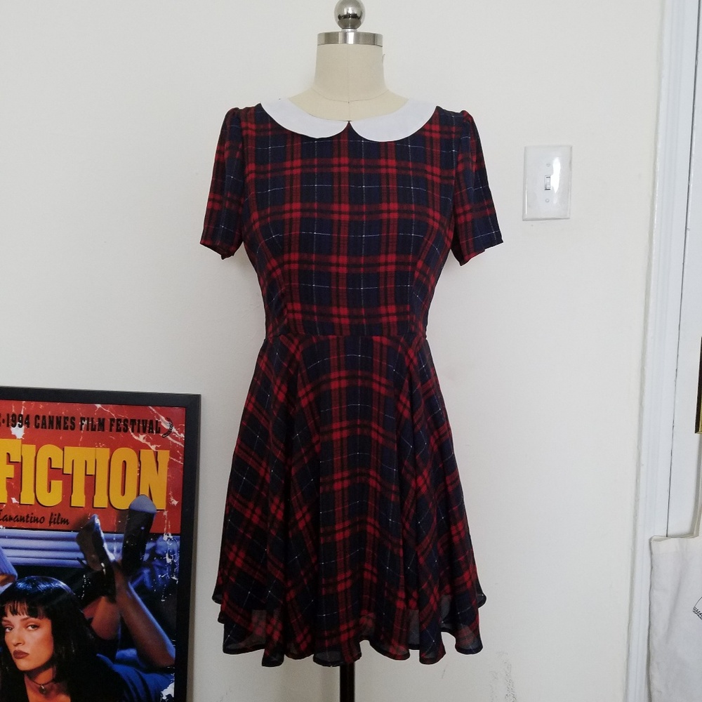 Plaid Collar Dress